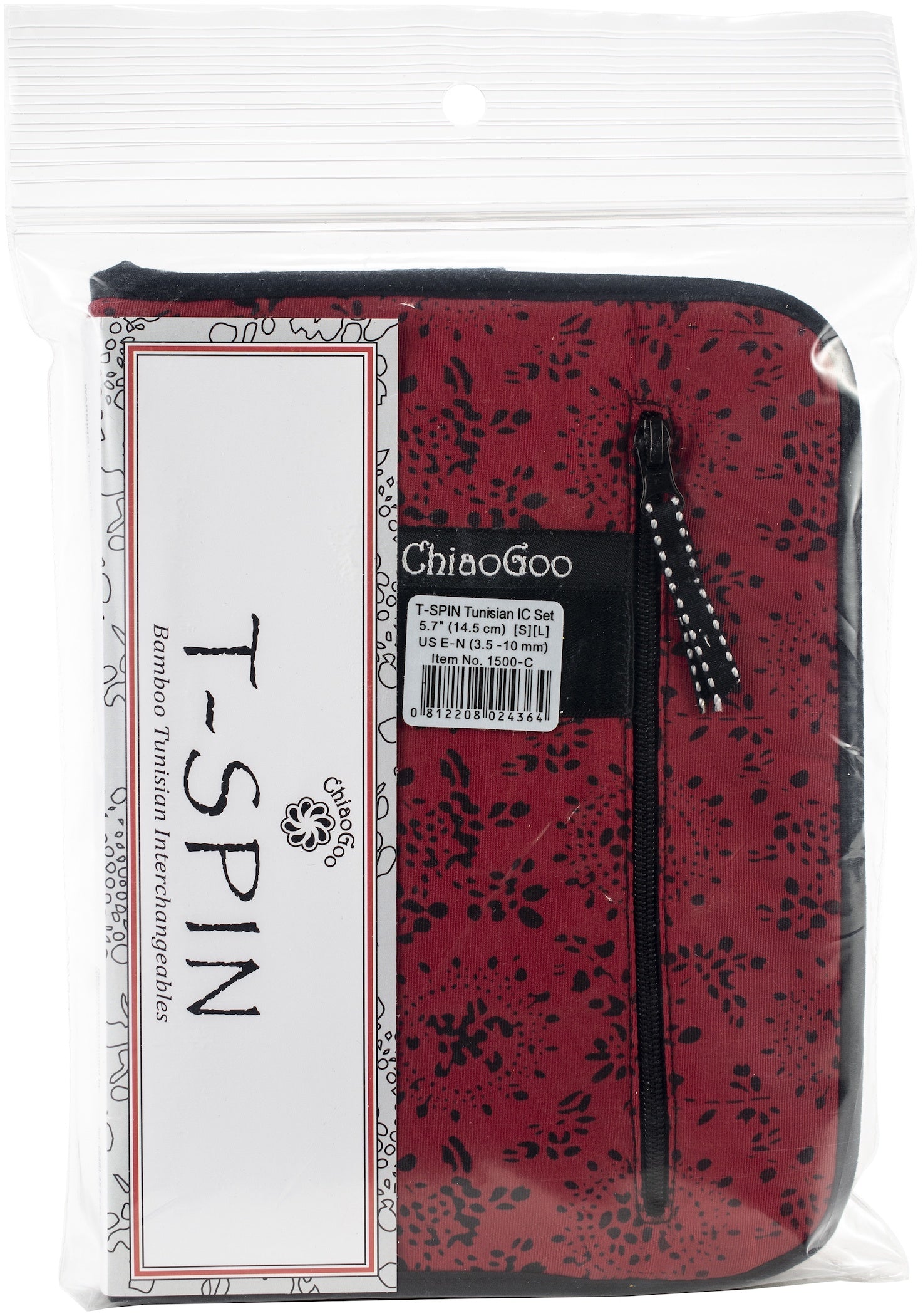 ChiaoGoo T-SPIN Interchangeable Tunisian Crochet Hook Set, E-N