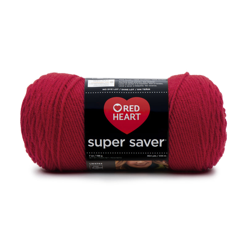 Red Heart 198g "Super Saver" 100% Acrylic Yarn - Solids