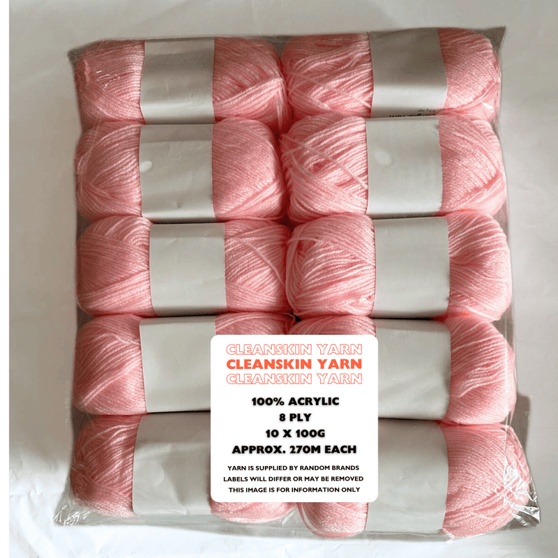 Everyday 10 x 100g "Cleanskin" 8-Ply Acrylic Yarn