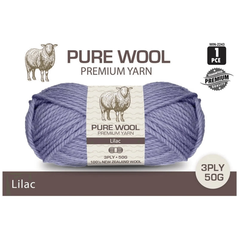 Everyday 50g 100% Pure Wool Premium Knitting Yarn - Choose Your Colour