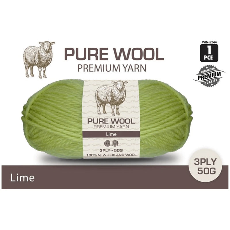 Everyday 50g 100% Pure Wool Premium Knitting Yarn - Choose Your Colour