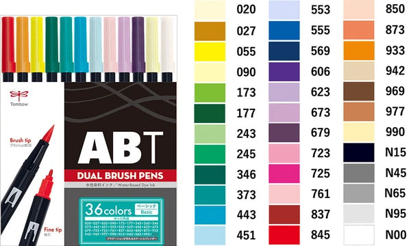 Tombow ABT Dual Brush Pen Markers - Set of 36