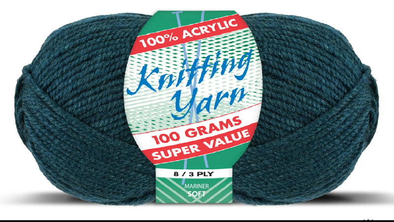 Everyday 100g 8-Ply Acrylic Knitting Yarn - Solids