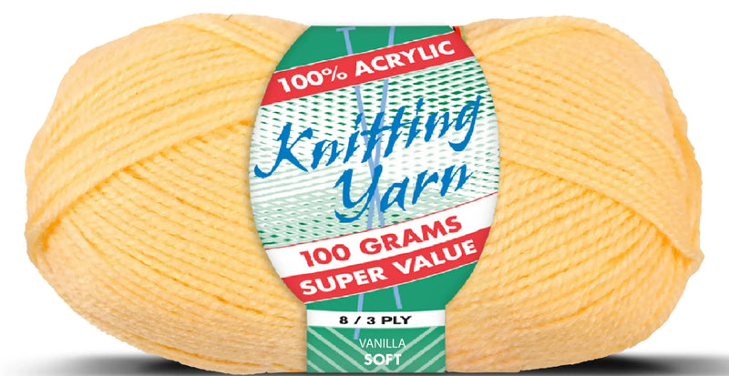 Everyday 100g 8-Ply Acrylic Knitting Yarn - Solids