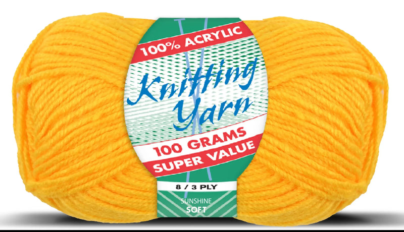 Everyday 100g 8-Ply Acrylic Knitting Yarn - Solids