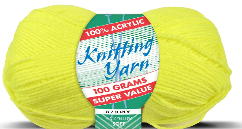 Everyday 100g 8-Ply Acrylic Knitting Yarn - Solids