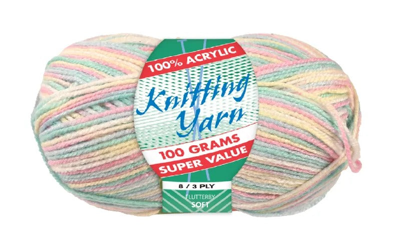 Everyday Super Value 100g Acrylic 8-Ply Knitting Yarn - Prints