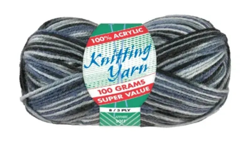 Everyday Super Value 100g Acrylic 8-Ply Knitting Yarn - Prints