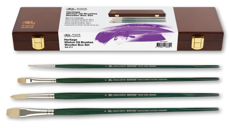 Winsor & Newton Winton Oil Paint Brushes - Heritage Box Set