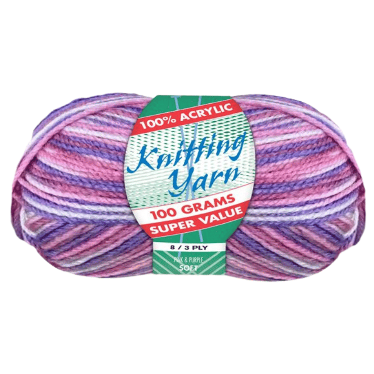 Everyday Super Value 100g Acrylic 8-Ply Knitting Yarn - Prints