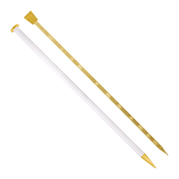 Addi Gold Glitter 35cm Jumbo Single Point Knitting Needles