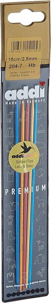 Addi "Colibri" Lightweight 15cm Double Pointed Knitting Needles