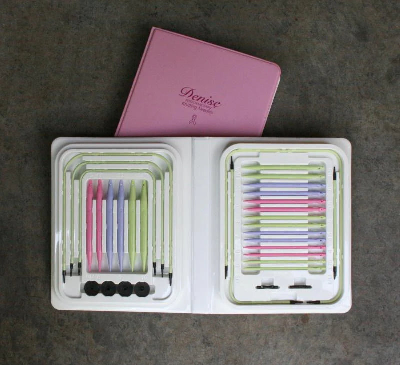 Denise Interchangeable Circular Knitting Needles Set - Pink