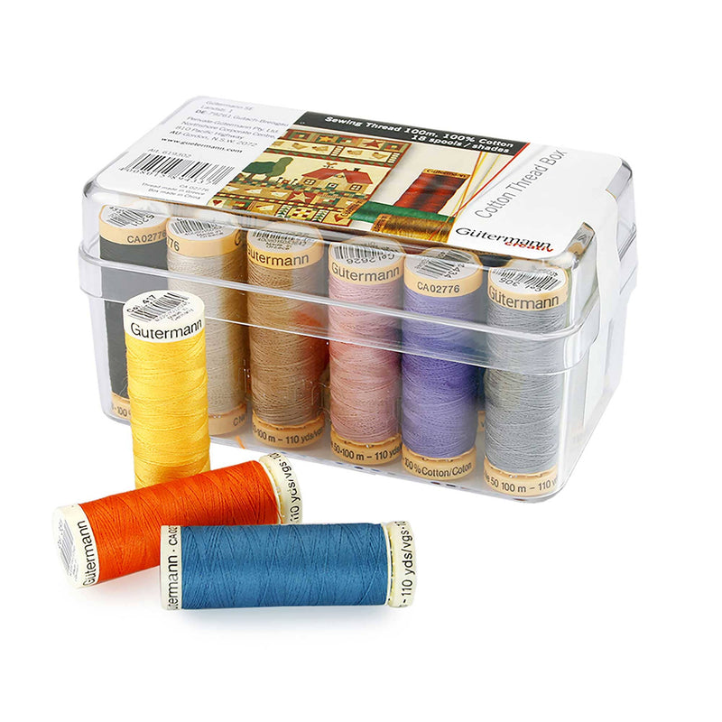 Gutermann Natural Cotton 100m Sewing Thread - Box of 18