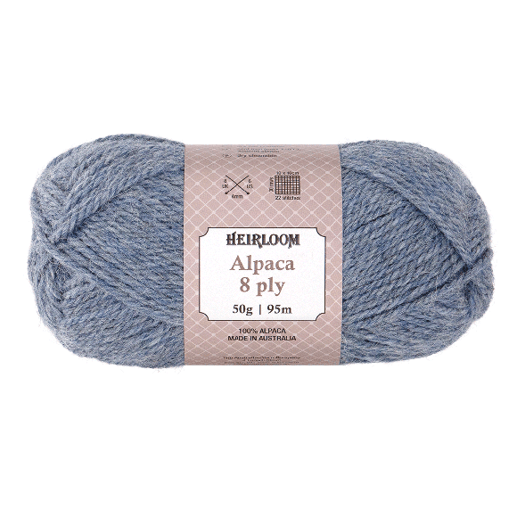 Heirloom 50g "Alpaca" 8-Ply 100% Alpaca Yarn