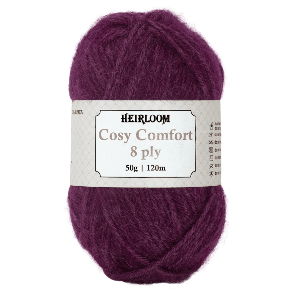 Heirloom 50g "Cosy Comfort" 8-Ply Silk Blend Yarn