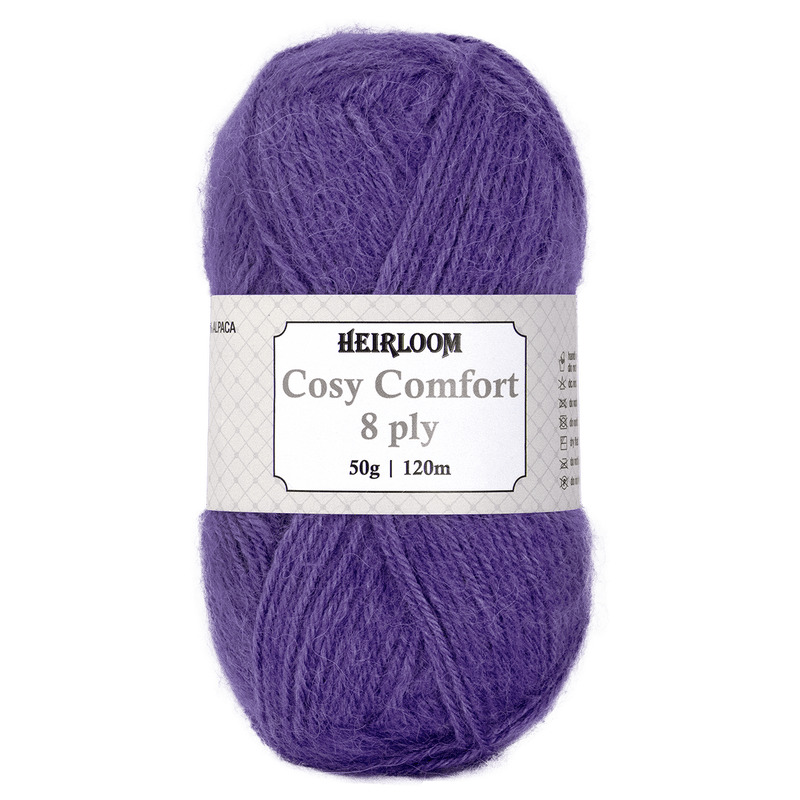 Heirloom 50g "Cosy Comfort" 8-Ply Silk Blend Yarn