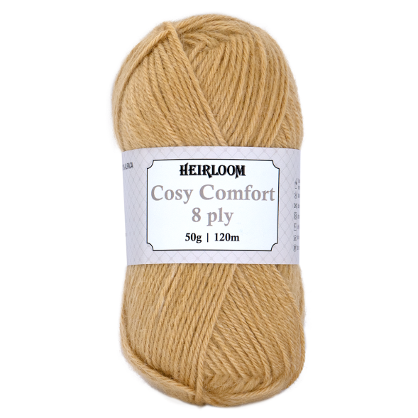 Heirloom 50g "Cosy Comfort" 8-Ply Silk Blend Yarn