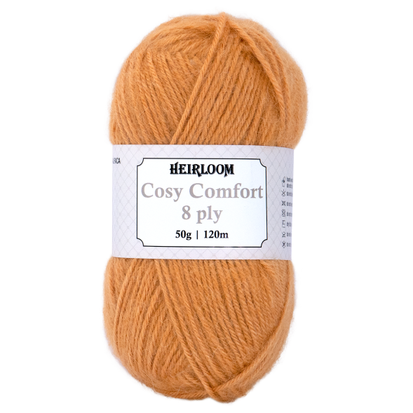 Heirloom 50g "Cosy Comfort" 8-Ply Silk Blend Yarn