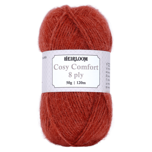 Heirloom 50g "Cosy Comfort" 8-Ply Silk Blend Yarn