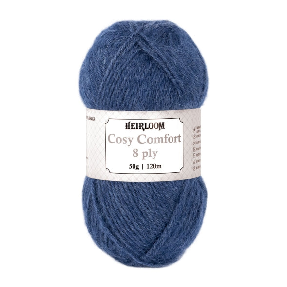 Heirloom 50g "Cosy Comfort" 8-Ply Silk Blend Yarn