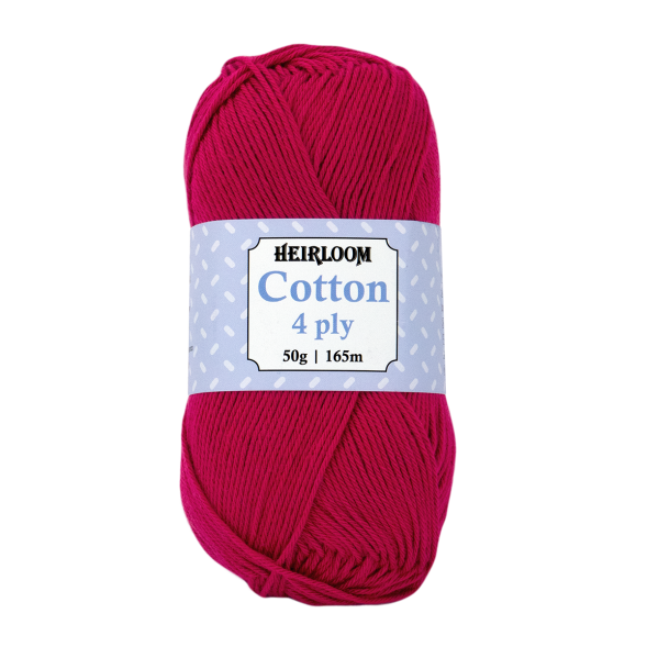 Heirloom 50g "Cotton" 4-Ply 100% Cotton Yarn