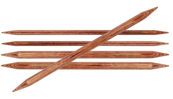 KnitPro "Ginger" Wood Double Point Knitting Needles (15cm or 20cm)