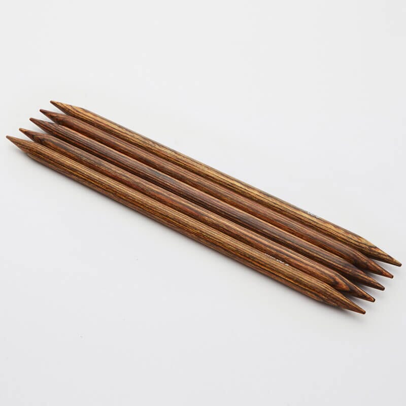 KnitPro "Ginger" Wood Double Point Knitting Needles (15cm or 20cm)