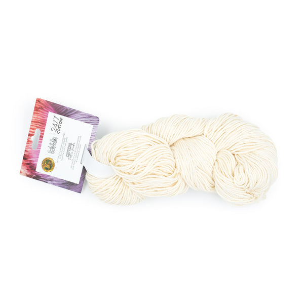 Lion Brand 100g "Ready To Dye" Undyed Yarn - 24/7 Cotton