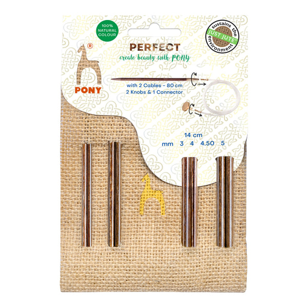 Pony "Perfect" 5" (14cm) Interchangeable Circular Knitting Needle Set