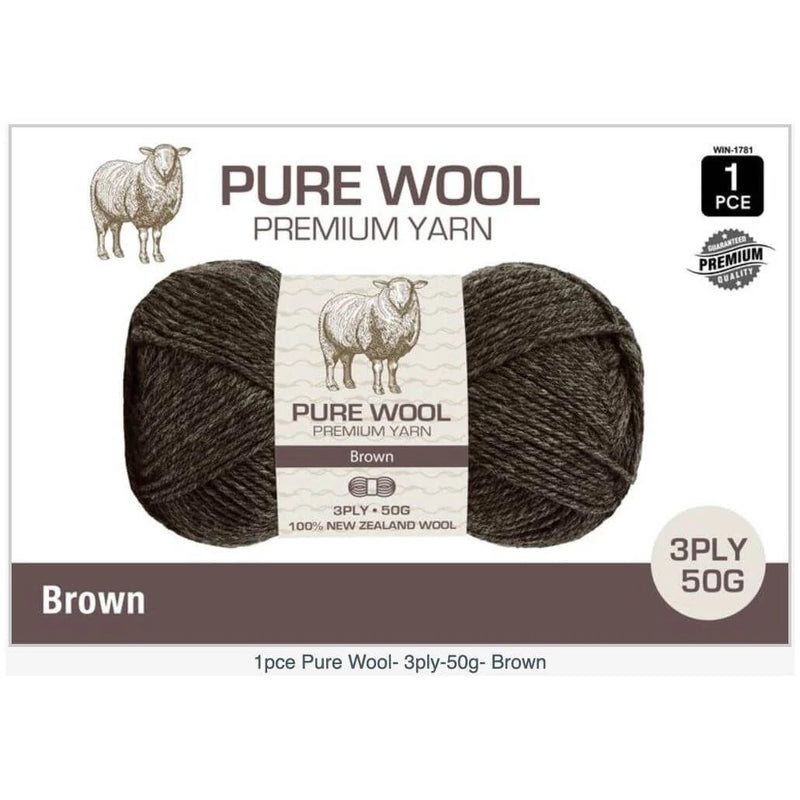 Everyday 50g 100% Pure Wool Premium Knitting Yarn - Choose Your Colour