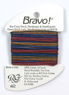 Assorted Pack - Rainbow Gallery "Bravo" Cotton Embroidery Floss - 3 x Shades