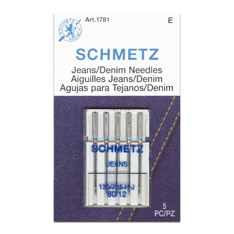 Schmetz "Jeans" Denim Sewing Machine Needles - 5 Pack - Choose Your Size