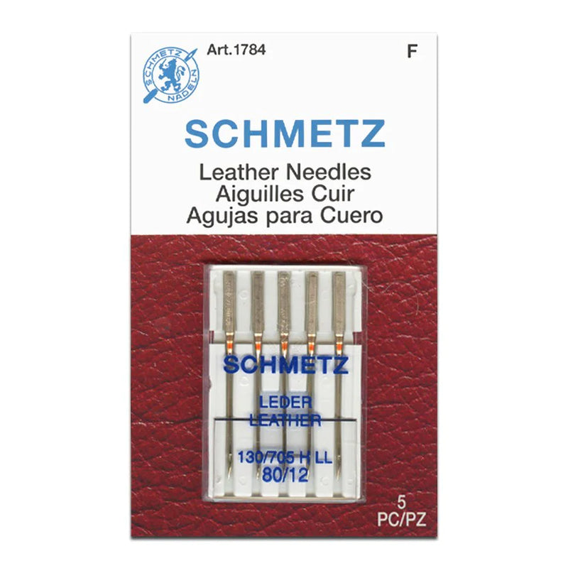 Schmetz "Leather" Heavy Duty Sewing Machine Needles - 5 Pack - Choose Your Size