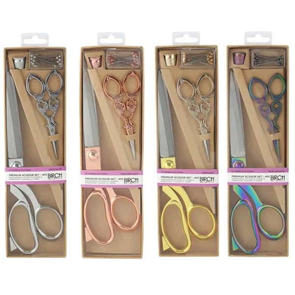 Birch Premium Dressmaking & Embroidery Scissors - Set of 4