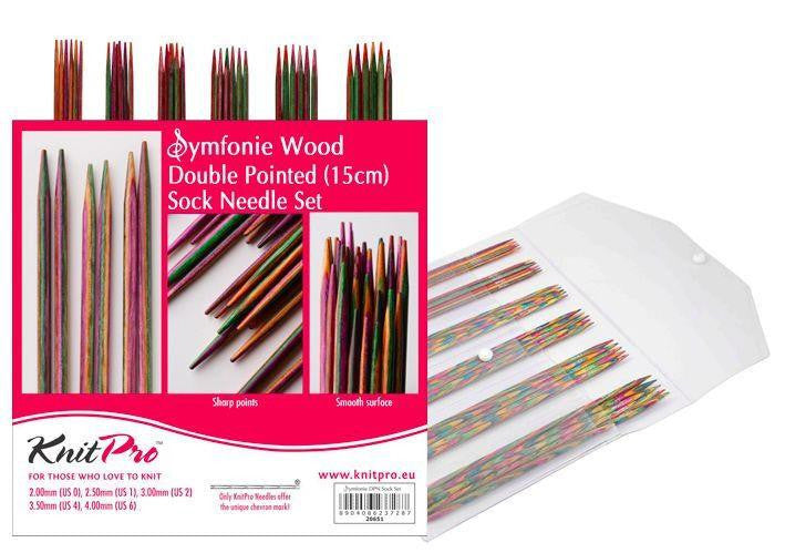 KnitPro "Symfonie" Double Pointed Knitting Needles Set - 10cm or 15cm 15cm (6") | KNITTING CO. - 1