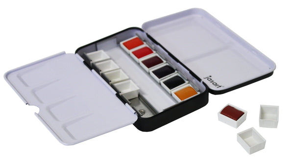 Jasart Voyager Watercolour Paint Half Pan Tin & Palette