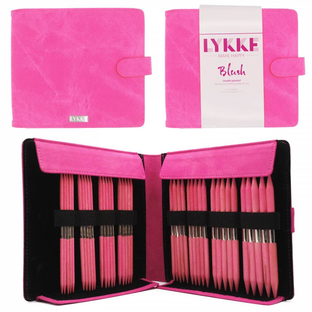 Lykke "Blush" 15cm Double Point Knitting Needle Set of 8 - Large