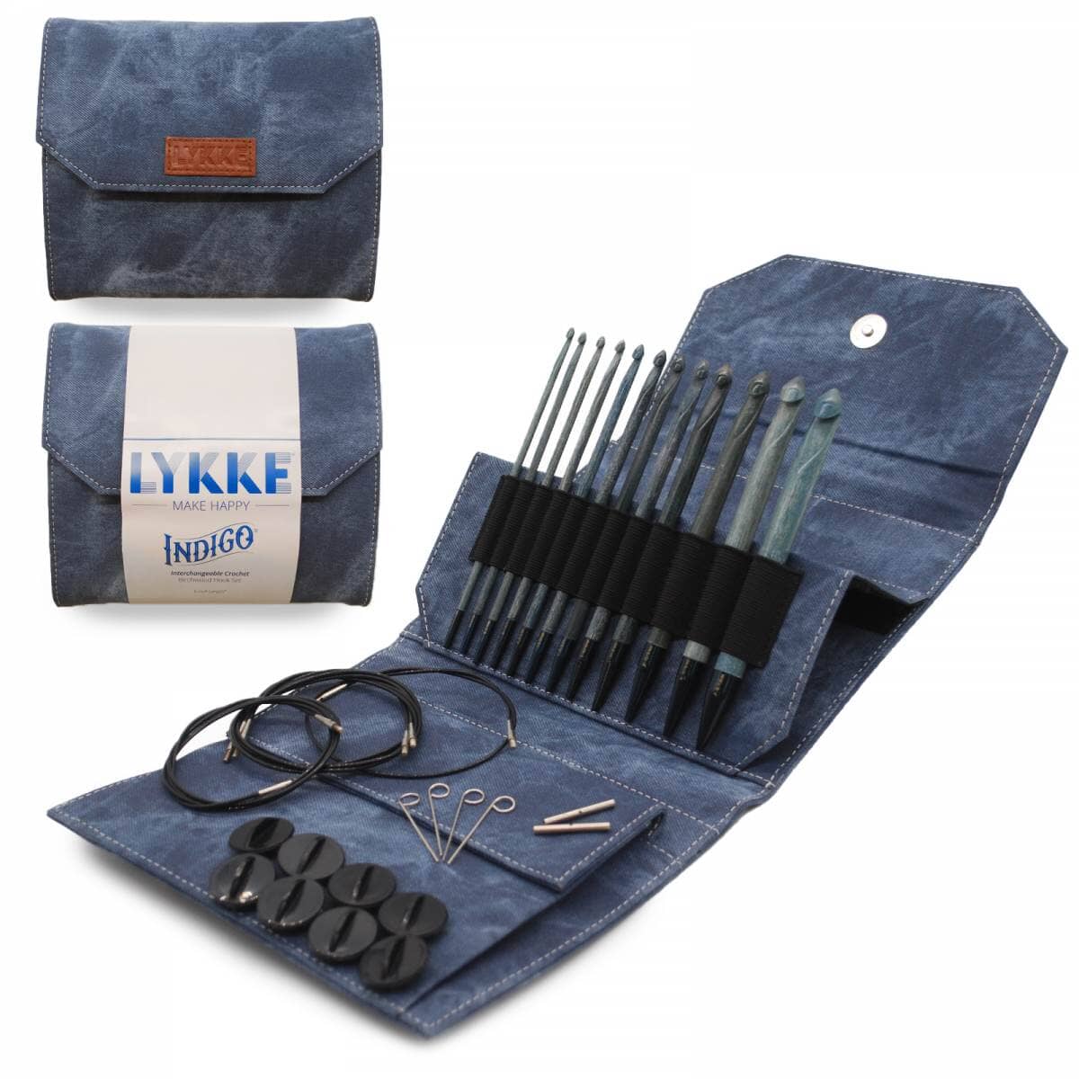 Lykke "Indigo" Interchangeable Crochet Hooks - Set of 12