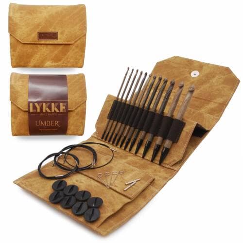 Lykke "Umber" Wood Interchangeable Crochet Hook - Set of 12