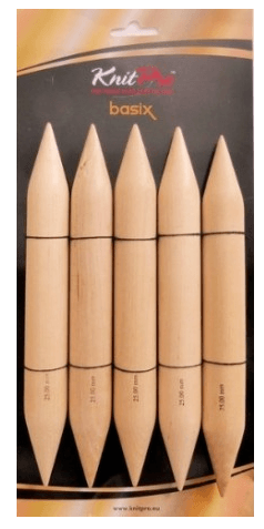 KnitPro "Basix" 20cm Birch Wood Jumbo Double Point Knitting Needles  | KNITTING CO. - 1