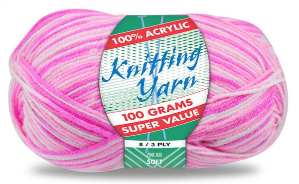 Everyday Super Value 100g Acrylic 8-Ply Knitting Yarn - Prints