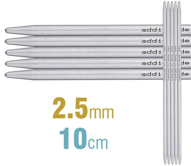 Addi Aluminium Double Pointed Knitting Needles - Various Sizes