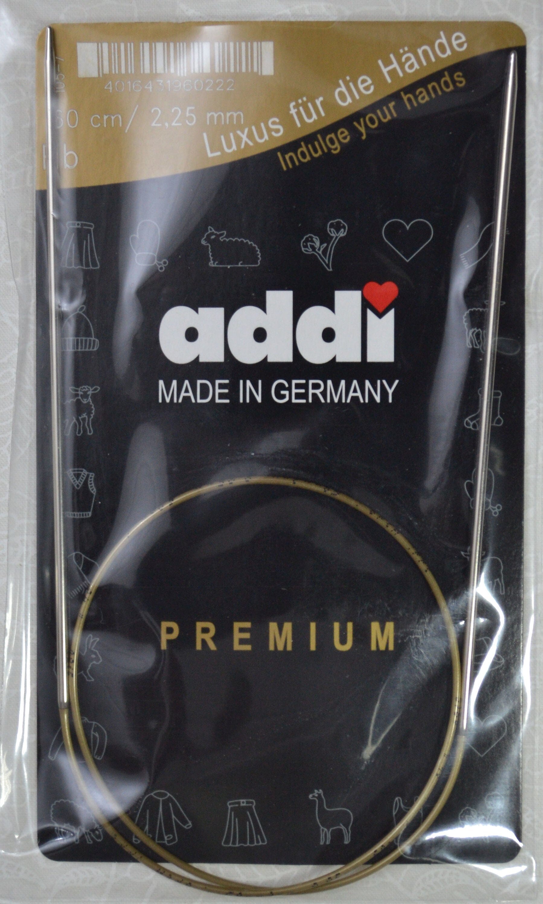 Addi Brass Tip Circular Knitting Needles - 60cm (24")