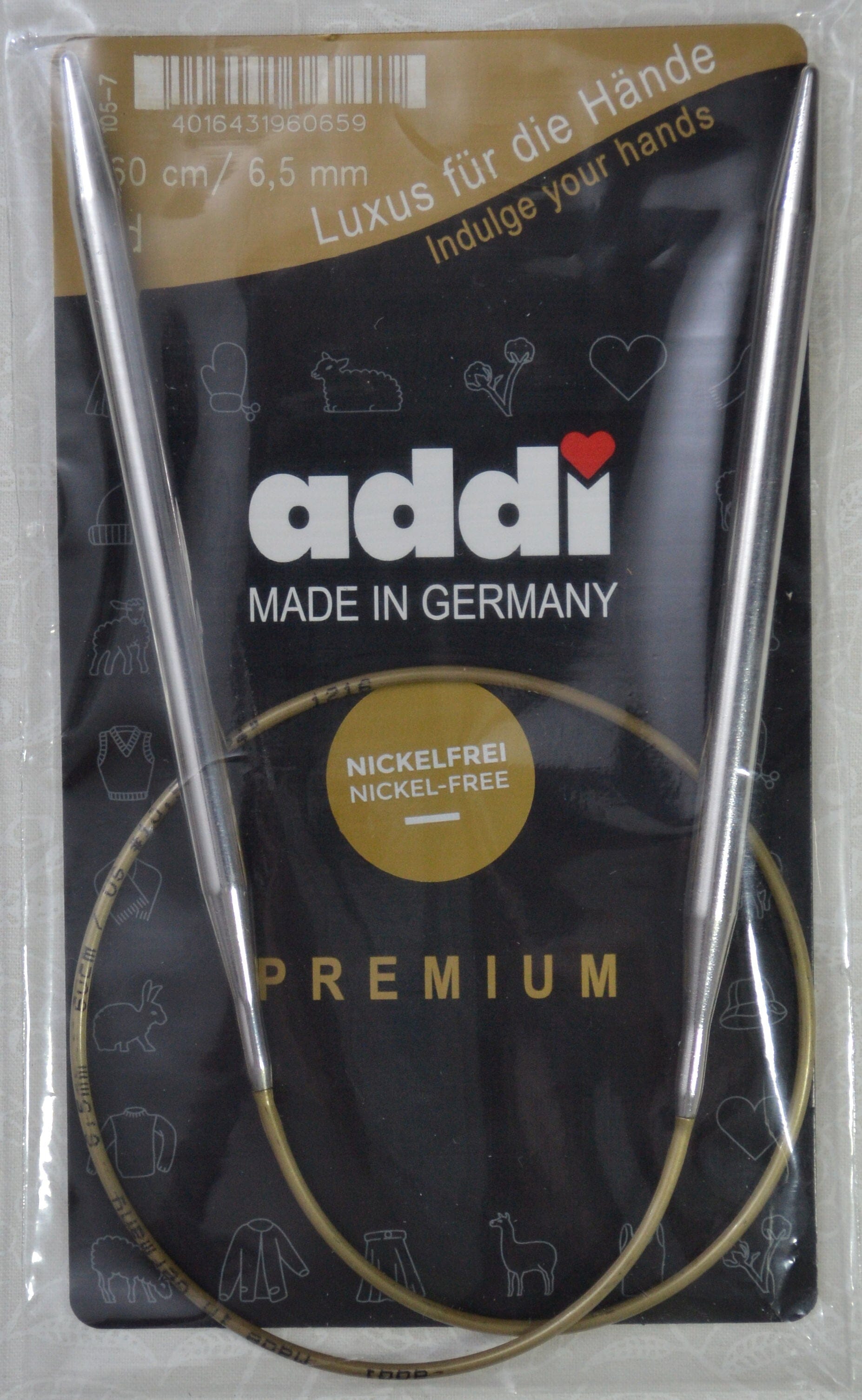 Addi Brass Tip Circular Knitting Needles - 60cm (24")