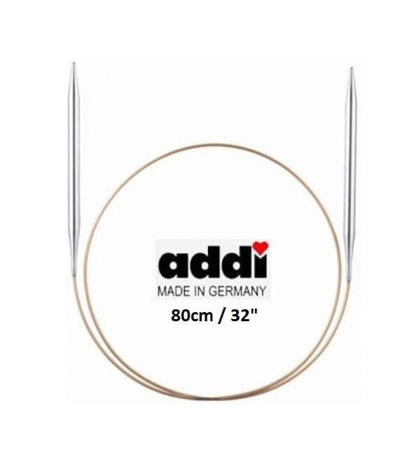 Addi Brass Tip Circular Knitting Needles - 80cm (32")