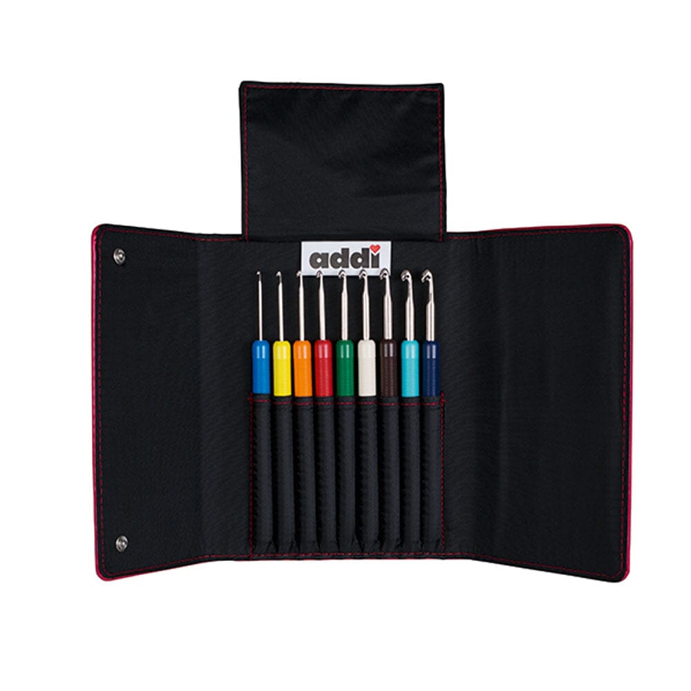 Addi Colours Crochet Hooks w Case - Set of 9