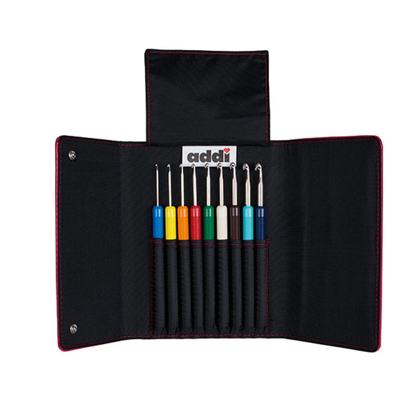 Addi Colours Crochet Hooks w Case - Set of 9