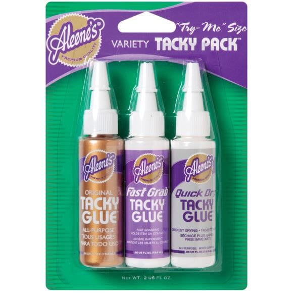 Aleene's "Tacky Pack" Trial Craft Glue Pack - 3 x 58ml (.66oz) Tubes