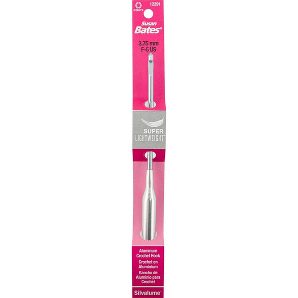 Susan Bates Silvalume Super Lightweight Aluminium Crochet Hook (3.75 - 6.50mm)